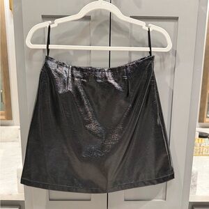 Leather Black Mini Skirt